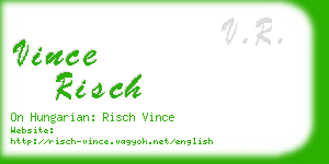 vince risch business card